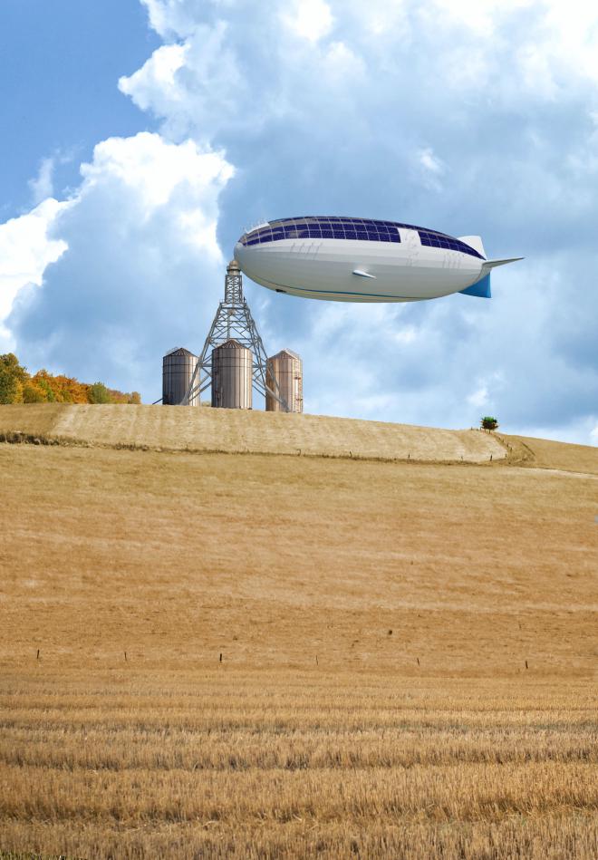 Airship Transporting Grain
